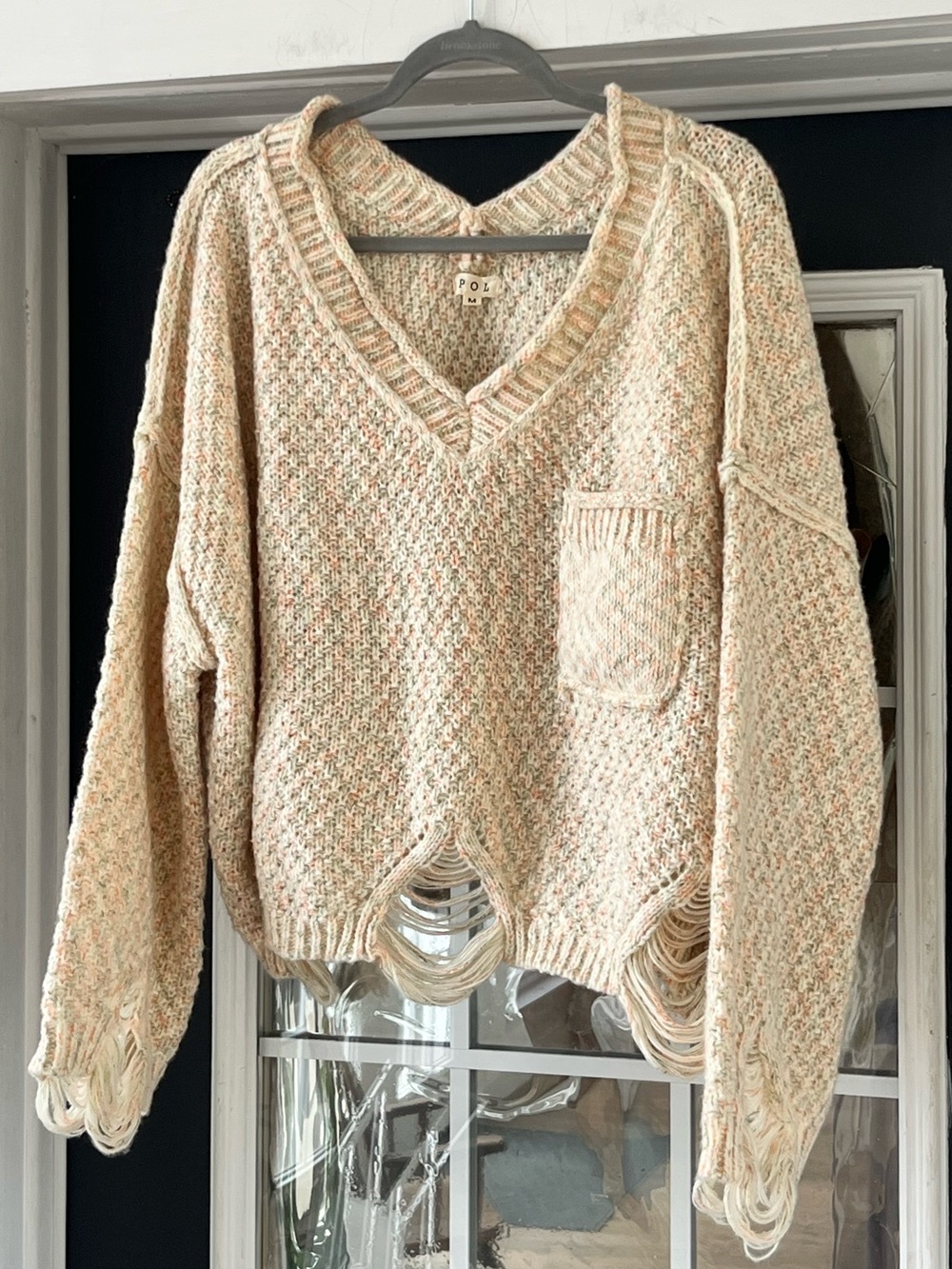 POL chunky knit, baggy fit, distressed knit sweater